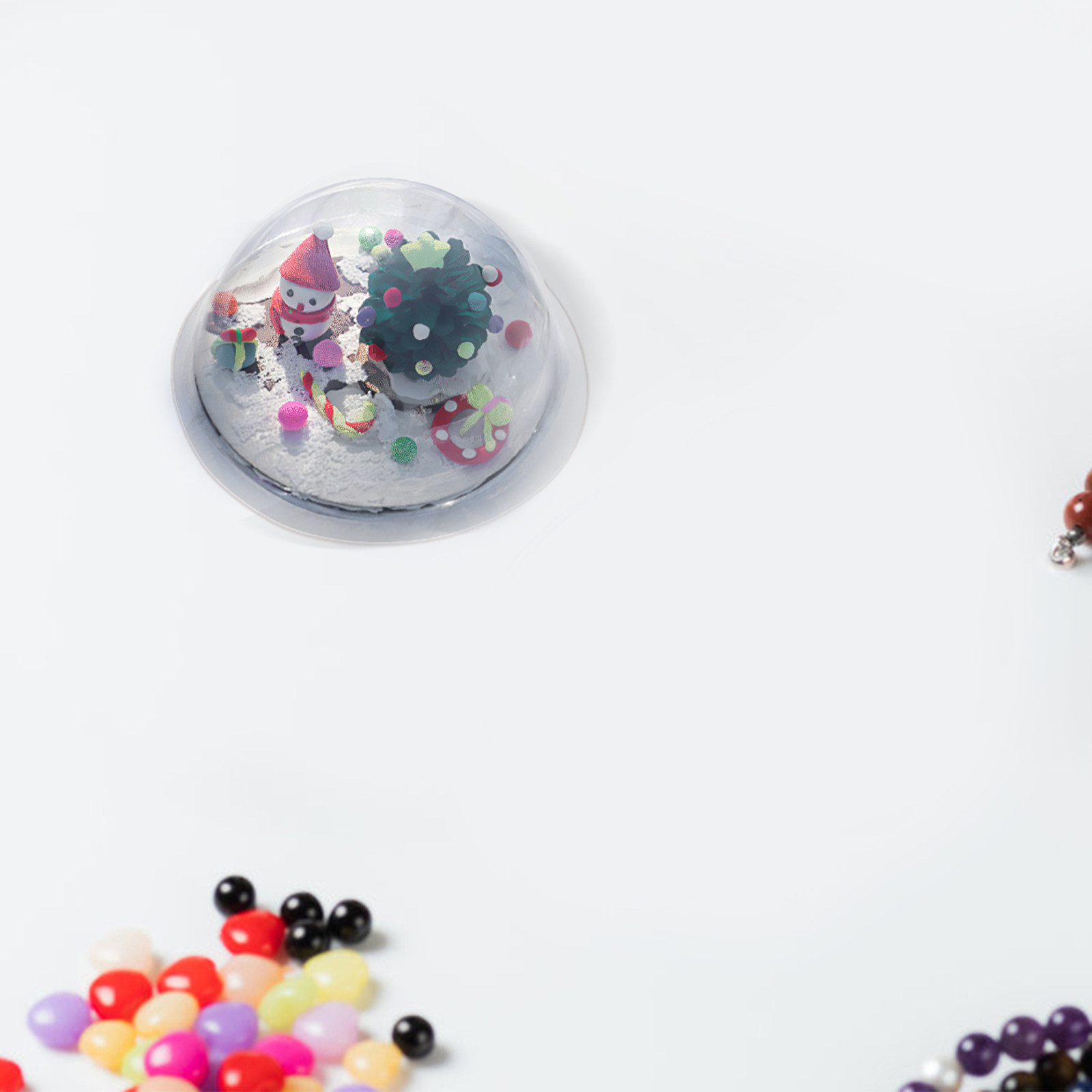 30Pcs Plastic Hemisphere Ornam - огляд і ціна Plastic Dome Clear