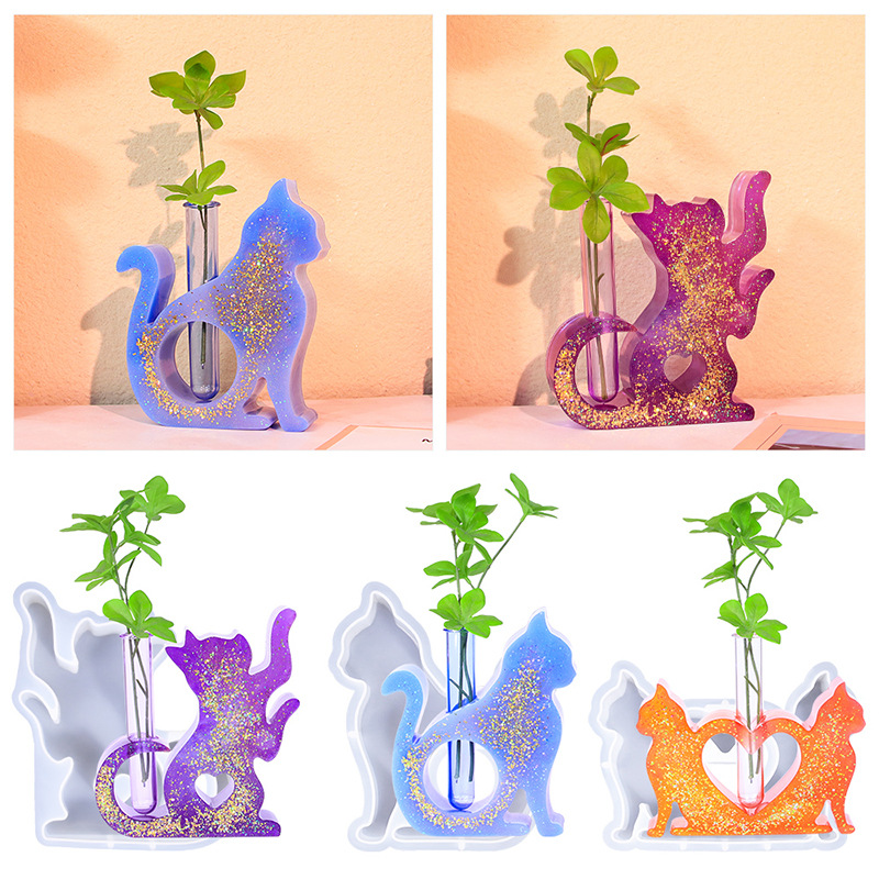 Cat Shaped Resin Molds Vase Si - огляд і ціна Propagation Station Vase