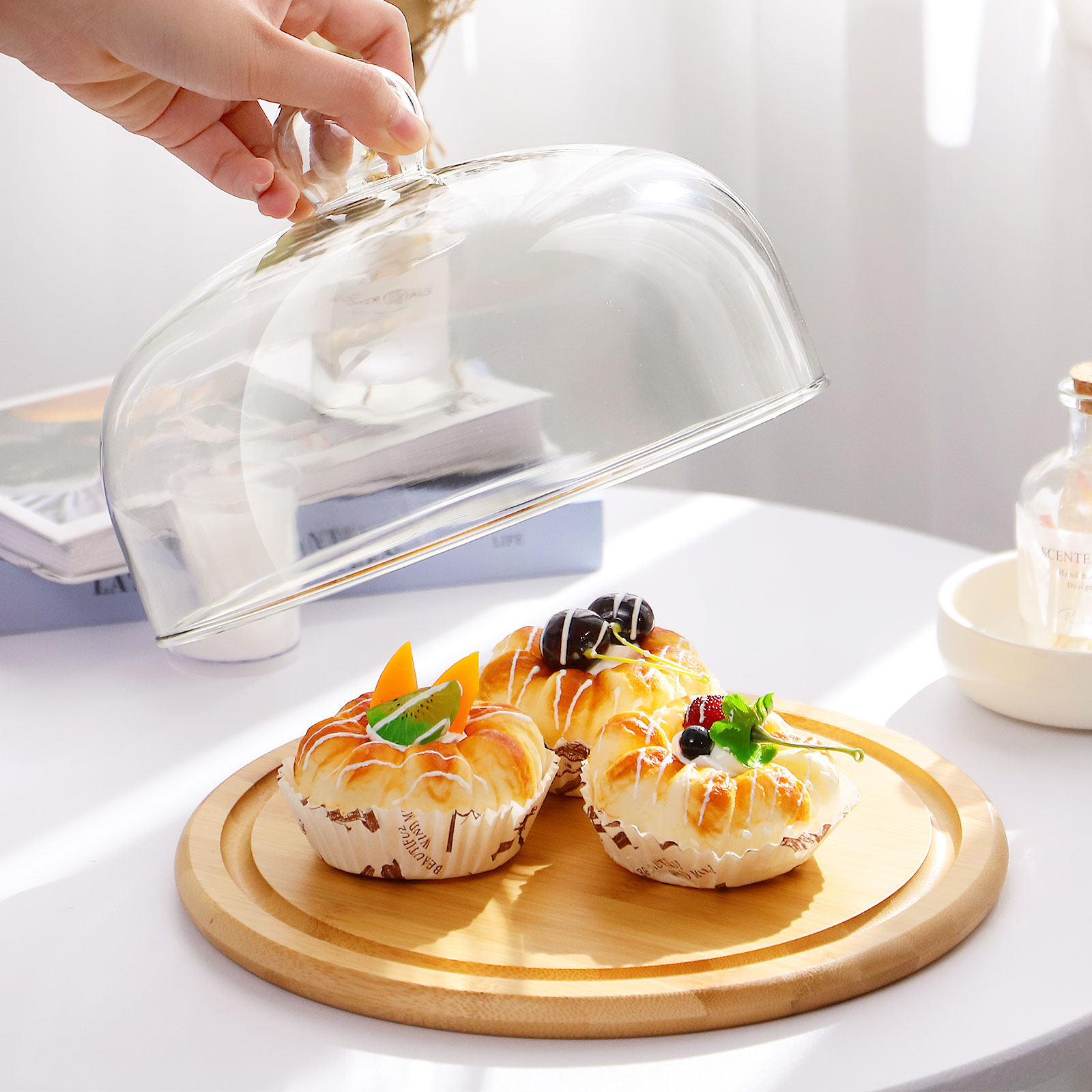 1Set Cake Glass Dome Cover Pre - огляд і ціна Plastic Dome Clear